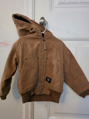Walls Kids Hooded Puffer Jacket in Brown
